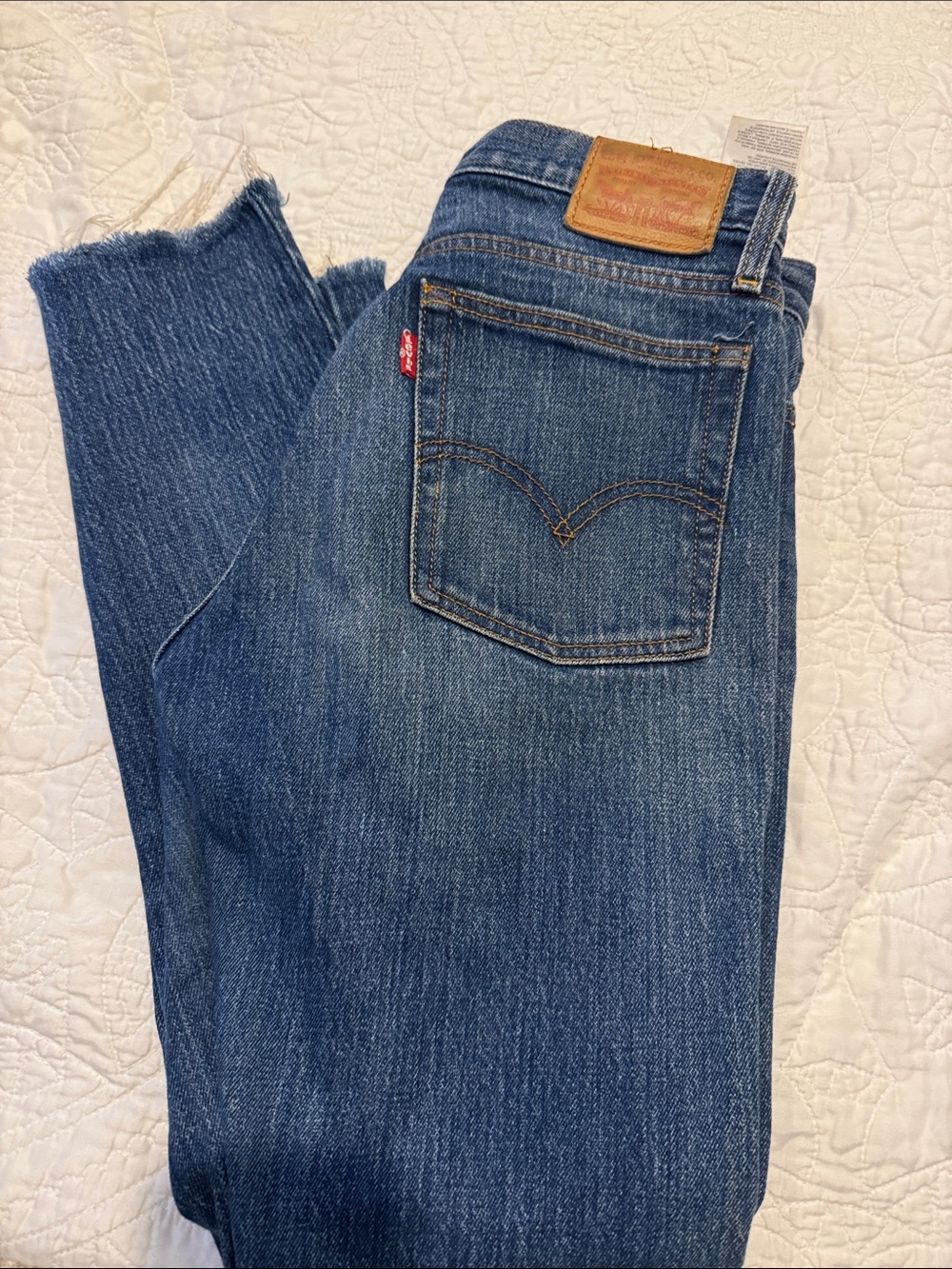 Levi's Women's Dark Blue Straight-Leg Jeans 27x27